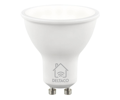 Inteligentne oświetlenie DELTACO SMART H LED lamp GU10 WiFI 2.4GHz 5W 470lm Dim 2700K6500K SH-LGU10W